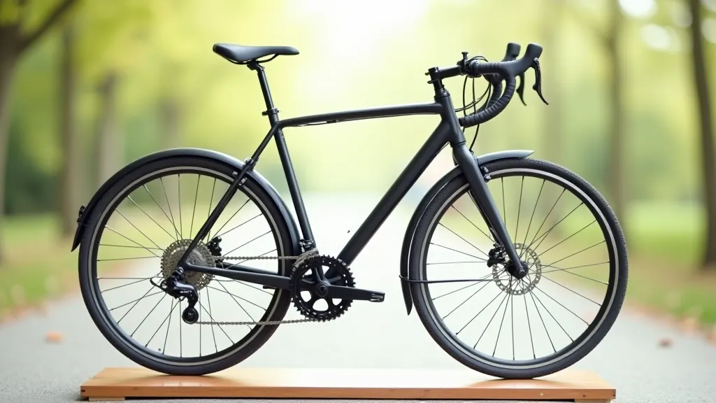 Close-up of a comfortable hybrid bicycle with wide saddle, upright handlebars, and quality frame suitable for leisurely canal cycling