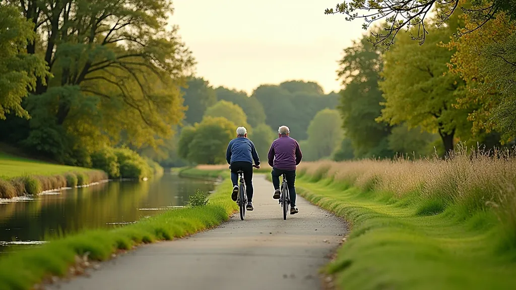 Beautiful Blueway Leitrim Shannon canal towpath surrounded by Irish countryside